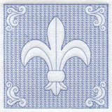 Fleur De Lis Square (Trapunto)