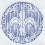 Fleur De Lis Circle (Trapunto)