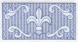 Fleur De Lis Rectangle (Trapunto)