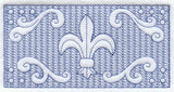 Fleur De Lis Rectangle (Trapunto)