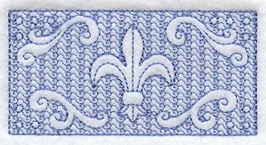 Fleur De Lis Rectangle (Trapunto)