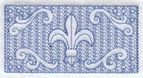 Fleur De Lis Rectangle (Trapunto)