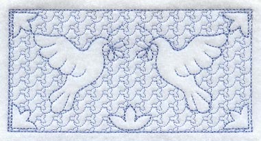 Dove Rectangle (Trapunto)