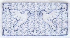 Dove Rectangle (Trapunto)