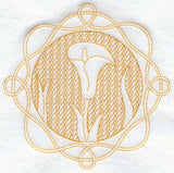 Calla Lily Circle (Trapunto)