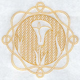 Calla Lily Circle (Trapunto)