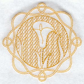 Calla Lily Circle (Trapunto)