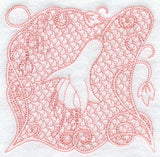 Fuchsia Square (Trapunto)