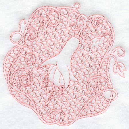 Fuchsia Circle (Trapunto)