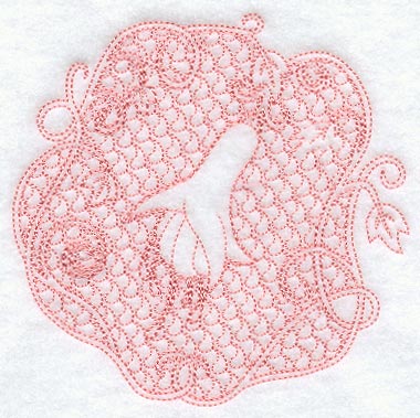 Fuchsia Circle (Trapunto)