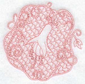 Fuchsia Circle (Trapunto)