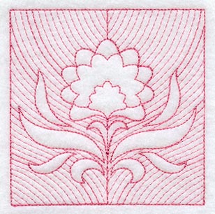 Floral Square (Trapunto)