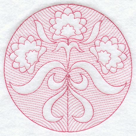 Floral Circle (Trapunto)