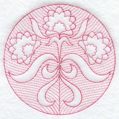 Floral Circle (Trapunto)