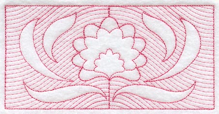 Floral Rectangle (Trapunto)