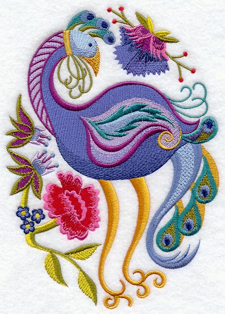 Jacobean Peacock Oval