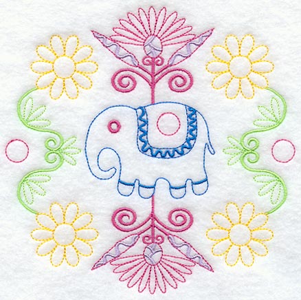 Kashmir Elephant Circle (Crystals)