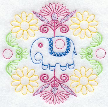 Kashmir Elephant Circle (Crystals)