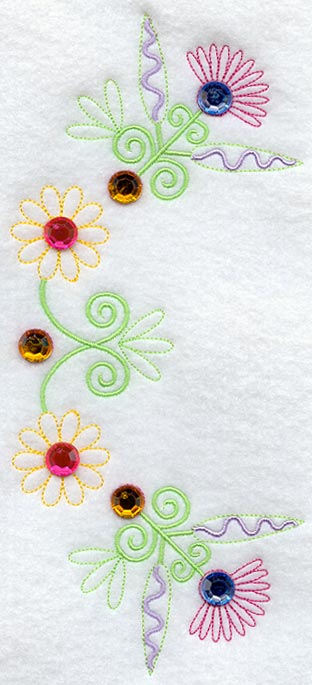 Kashmir Floral Spray (Crystals)