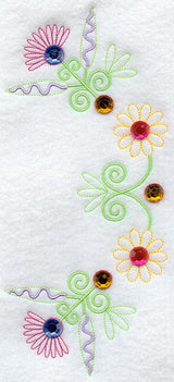 Kashmir Floral Spray - Mirror (Crystals)