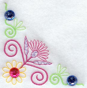 Kashmir Floral Corner (Crystals)