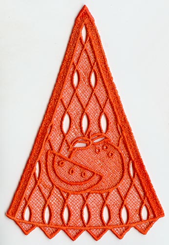Orange Wedge (Lace)