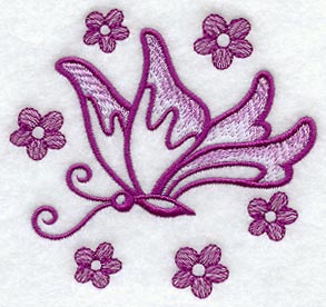 Butterfly and Flowers