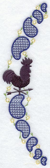 Gingham Paisley Weathervane Spray - Lg