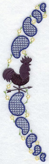 Gingham Paisley Weathervane Spray - Lg