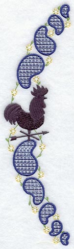 Gingham Paisley Weathervane Spray - Lg