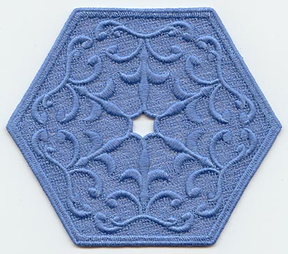 Fleur de Lis Hexagon (Lace)