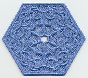 Fleur de Lis Hexagon (Lace)