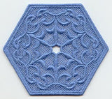 Fleur de Lis Hexagon (Lace)