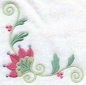 Jacobean Floral Corner