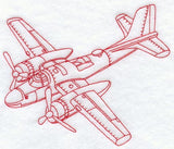 Bomber Airplane (Redwork)