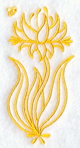 Wispy Bee and Flower