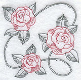 Rose Square (Redwork)