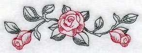 Rose Spray (Redwork)