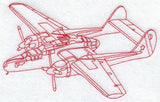 Prop Plane (Redwork)