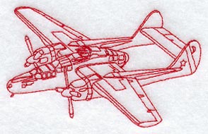 Prop Plane (Redwork)