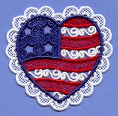 Patriotic Heart (Lace)