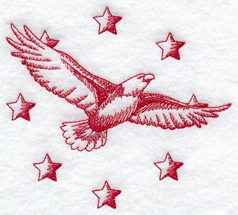 Flying Eagle and Stars (Toile)