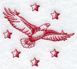 Flying Eagle and Stars (Toile)