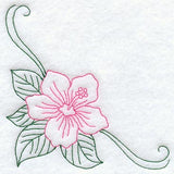 Hibiscus Corner (Redwork)