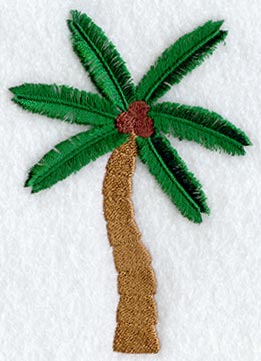fringe palm plant Palm Tree (Fringe) 4.86" x 3.27" / 123.44mm x 83.06mm | Machine Embroidery Design