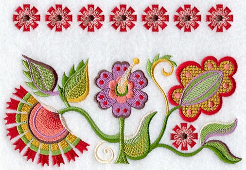 Jacobean Floral Rectangle