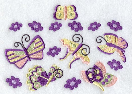 Butterflies and Flowers Rectangle