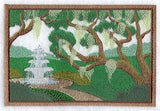 Oak and Fountain Scene