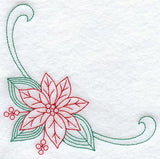 Poinsettia Corner (Redwork)