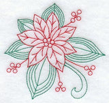 Poinsettia Circle (Redwork)